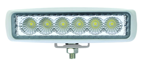 Hella Value Fit Mini Flush Mount 7.7in - 18W White Housing Flood Beam LED Light Bar - 357203051