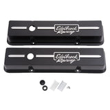 Edelbrock Valve Cover Racing Series Chevrolet 1959-1986 262-400 CI V8 Low Black - 41633