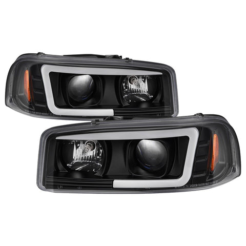 Spyder GMC Sierra 1500/2500/3500 99-06 V2 Projector Headlights - DRL - Black PRO-YD-CDE00V2-LB-BK - 5084521