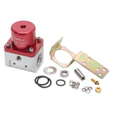 Edelbrock Fuel Pressure Regulator Carbureted 180 GPH 5-10 PSI -10 In/Out -6 Return Red/Clear - 174051