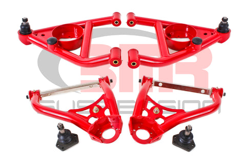 BMR 67-69 1st Gen F-Body Upper And Lower A-Arm Kit - Red - AA029R
