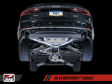 AWE Tuning Audi B9 A5 SwitchPath Exhaust Dual Outlet - Chrome Silver Tips (Includes DP and Remote) - 3025-32026