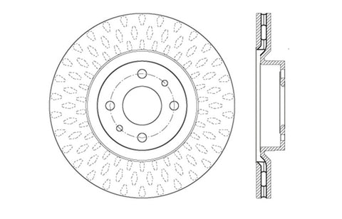 StopTech Slotted & Drilled Sport Brake Rotor - 127.04004R