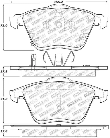 StopTech Performance 06-07 Mazda 6 Front Brake Pads - 309.11860