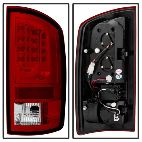 Spyder Dodge Ram 07-08 1500 Version 2 LED Tail Lights - Red Clear ALT-YD-DRAM06V2-LED-RC - 5081971