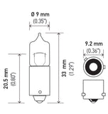 Hella Bulb H6W 12V 6W BAX9s T2.75 - H6W