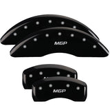 MGP 4 Caliper Covers Engraved Front & Rear MGP Black finish silver ch - 22186SMGPBK