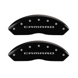 MGP 4 Caliper Covers Engraved Front & Rear Gen 5/Camaro Black finish silver ch - 14240SCA5BK