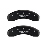 MGP 4 Caliper Covers Engraved Front & Rear GMC Red finish silver ch - 34004SGMCRD