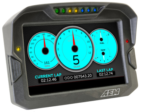 AEM CD-7 Non Logging GPS Enabled Race Dash Carbon Fiber Digital Display w/o VDM (CAN Input Only) - 30-5702