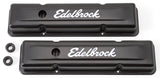 Edelbrock Valve Cover Signature Series Chevrolet 1959-1986 262-400 CI V8 Low Black - 4443