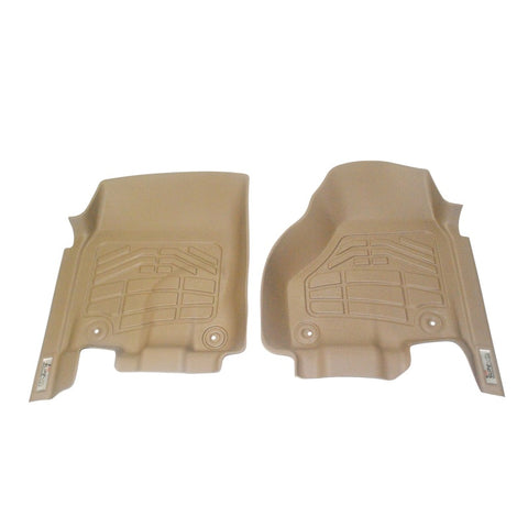 Westin 12-18 Ram Crew Cab/Mega Cab (two retention hooks) Wade Sure-Fit Floor Liners Front - Tan - 72-130043