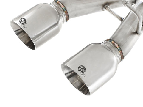 aFe MACHForce XP 2-1/2in SS-304 Cat-Back Exhausts w/ Polished Dual Tips 2008 VW Golf R32 V6-3.2L MKV - 49-36408-P