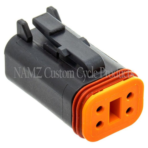 NAMZ Deutsch DT Series 4-Wire Plug & Wedgelock - Black (HD 72114-94BK) - DP-4B