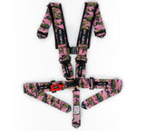 NRG SFI 16.1 5pt 3in. Seat Belt Harness/ Latch Link - Pink Camo - SBH-5PCPKCAMO-1221