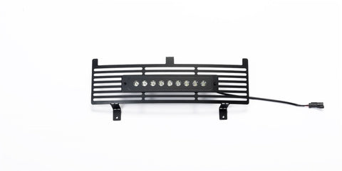 Putco 15-19 Chevy Silv HD SS Black Bar Design Bumper Grille Insert w/ Curved Flush 10in Light Bar - 87195L