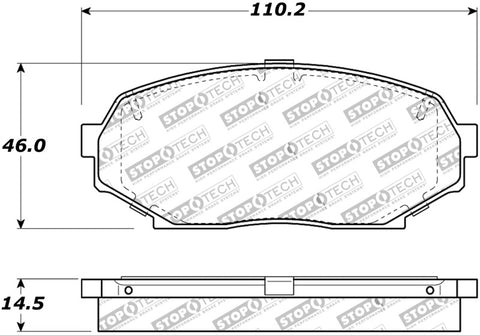 StopTech Street Touring 90-93 Mazda Miata Front Brake Pads D525 - 308.05250