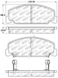 StopTech Performance 93-00 Honda Civic DX w/ Rr Drum Brakes Front Brake Pads - 309.02730