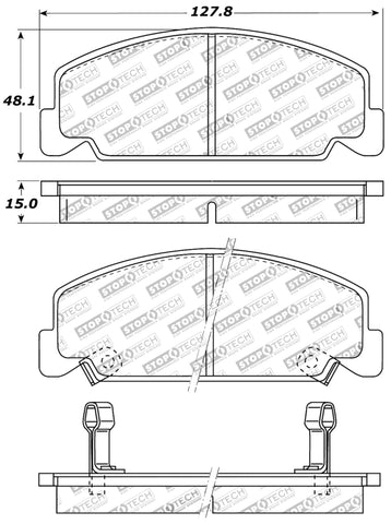 StopTech Performance 93-00 Honda Civic DX w/ Rr Drum Brakes Front Brake Pads - 309.02730