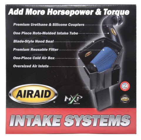 Airaid 09-10 GM Trucks 6.0L w/ Mech Fans CAD Intake System w/ Tube (Dry / Blue Media) - 203-235