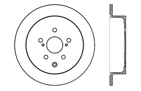 StopTech Sport Drilled & Slotted Rotor - Rear Right - 127.44166R