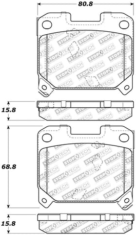 StopTech Street Touring 5/93-98 Toyota Supra Turbo Rear Brake Pads - 308.06300