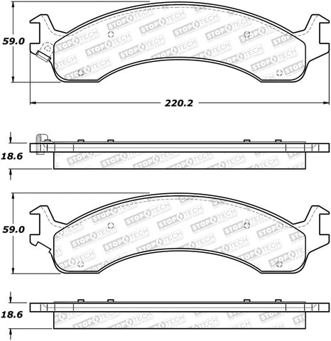 StopTech Street Brake Pads - 308.08210