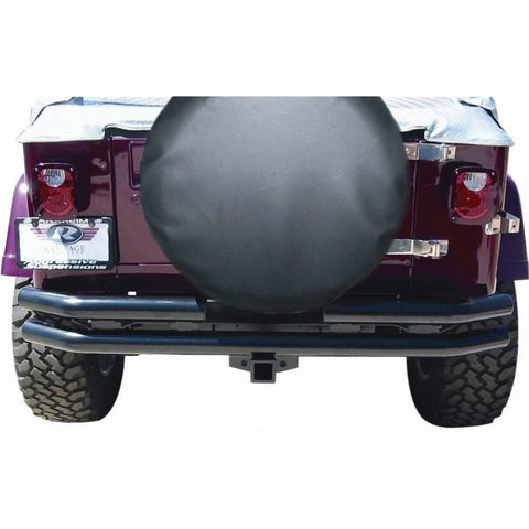 Rampage 1976-1983 Jeep CJ5 Double Tube Rear Bumper - Black - 7648