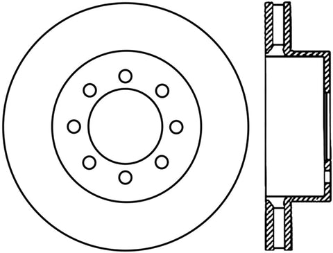 StopTech Power Slot 05-11 Ford F250/F350 PU 4WD Front Right Slotted CRYO-STOP Rotor - 126.65112CSR