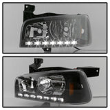 Xtune Dodge Charger 06-10 1Pc LED Crystal Headlights Black HD-ON-DCH05-1PC-LED-BK - 5017635