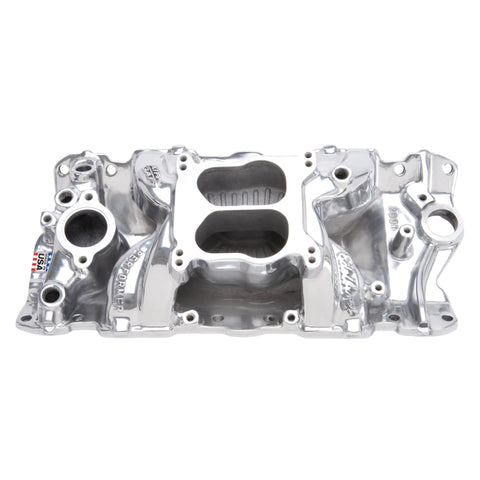 Edelbrock SBC Perf Air Gap Manifold Polished - 26011