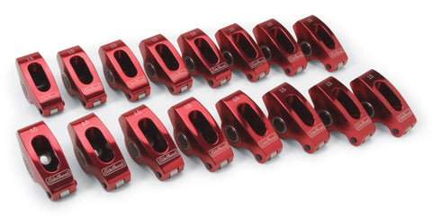 Edelbrock Rocker Arms Roller SBC 3/8In 1 5 1 Ratio Set of 16 - 77770