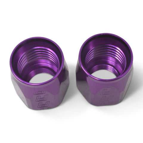 Russell Performance 2-Piece -10 AN Anodized Full Flow Swivel Hose End Sockets (Qty 2) - Purple - 615542