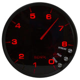 Autometer Spek-Pro Gauge Tachometer 5in 8K Rpm W/Shift Light & Peak Mem Black/Smoke/Black - P23852