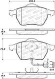 StopTech Street Brake Pads - Front - 308.05550