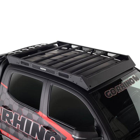 Go Rhino 16-23 Toyota Tacoma DC Ceros Low Profile Roof Rack - Tex. Blk - 5933000T