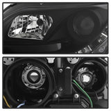 Spyder Audi A4 06-08 Projector Headlights Halogen Model Only - DRL Black PRO-YD-AA405-DRL-BK - 5008572