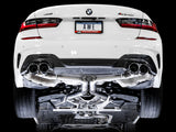 AWE Tuning 2019+ BMW M340i (G20) Track Edition Exhaust - Quad Chrome Silver Tips - 3020-42078