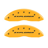 MGP 4 Caliper Covers Engraved Front & Rear Explorer Yellow finish black ch - 10229SXPLYL