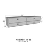 Westin/Brute High Cap 96in Stake Bed Contractor TopSider w/ Bottom Drawers - Aluminum - 80-TB400-96D-BD