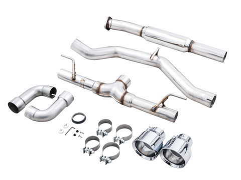 AWE Subaru BRZ/ Toyota GR86/ Toyota 86 Track Edition Cat-Back Exhaust- Chrome Silver Tips - 3020-32279