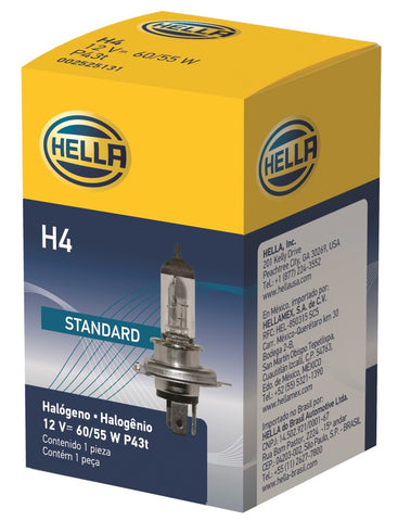 Hella Halogen H4 12V 60/55W Bulb - H4