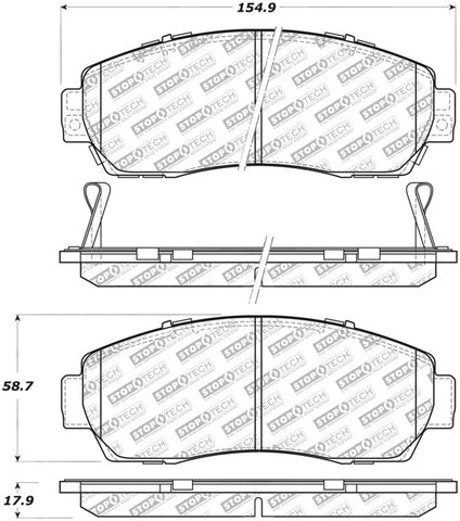 StopTech Street Select Brake Pads - 305.10890