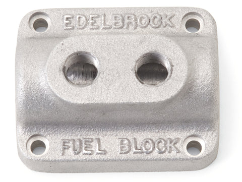 Edelbrock Fuel Block Dual Carburetor As Cast - 1280