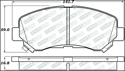 StopTech Street Select Brake Pads - Rear - 305.13740