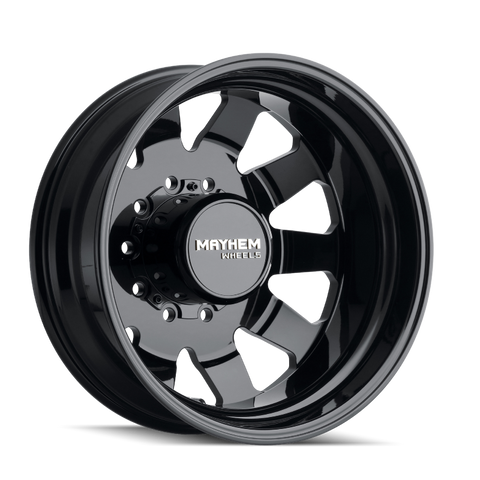 Mayhem 8181 Challenger Dually 22x8.25 / 10x225 BP / 169mm Offset / 170.1mm Hub Full Black Wheel - 8181-22820B