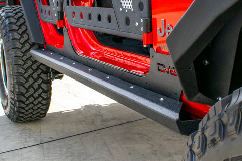 DV8 Offroad 2007-2018 Jeep Wrangler JK (4-door) Frame Mounted Sliders - SRSOTB-13