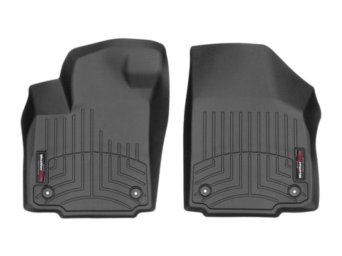 WeatherTech 12+ Dodge Ram 1500/2500/3500 (Vinyl Floor/Auto Trans/Crew Cab) Front FloorLiners - Black - 449761V