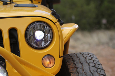 KC HiLiTES 07-18 Jeep JK (Not for Rubicon/Sahara) 7in. Gravity LED Pro DOT Headlight (Pair Pack Sys) - 42341