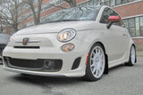 Rally Armor 2012-18 Fiat 500 (Pop/Sport/Lounge/Abarth) Red Mud Flap w/ White Logo - MF25-UR-RD/WH